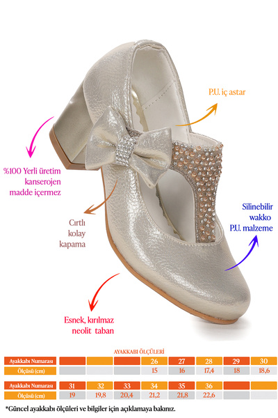 Kiko Kids Pantofi de seara cu toc de 4 cm pentru fete Cherish Daily