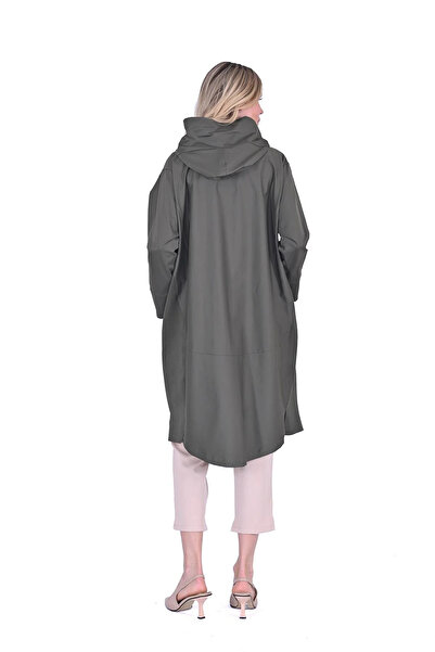 Invee İnvee Hooded Raincoat 7045 Khaki