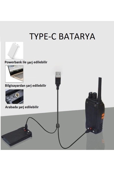 BAOFENG 10'lu Telsiz Seti BF-88E PMR Telsiz TYPE-C Batarya 2026 Model