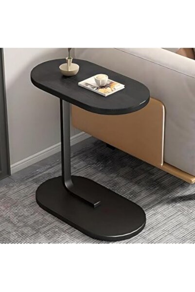 MARIA HOMES طاولة جانبية على شكل حرف C بإطار معدني وطاولة نهاية أريكة وطاولة حامل كمبيوتر محمول