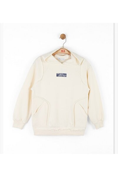 nk kids Boy's Hooded Washable Woven Fabric Sweatshirt with Pencil Pocket