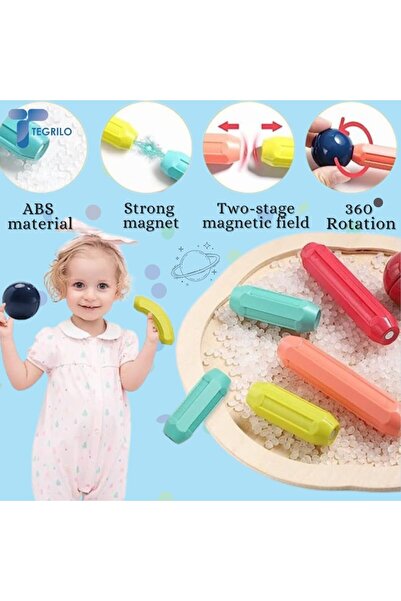 TEGRILO 84 PCS Magnetic Building Blocks Toy - Stacking Rods & Balls Educational Puzzle for Kids