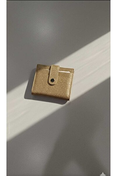 Uzs pace محفظة وحامل بطاقات نسائي فضي - ذهبي