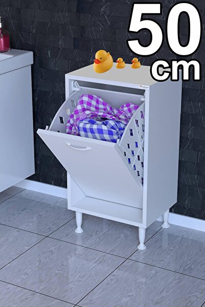 Modilayn Söke Kirli Sepetli, Ayaklı, Çok Amaçlı Banyo Dolabı (14 farklı Genişlik Seçeneği)