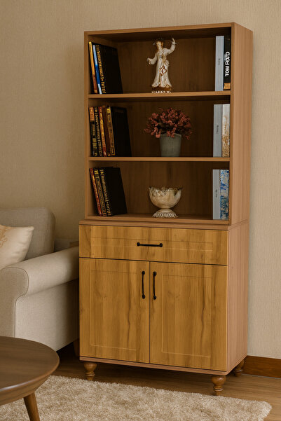 arionkids Alin Wood Şifonyer-Kapaklı & Kitaplık Set | MDF Gövde | REHAU Kapla...