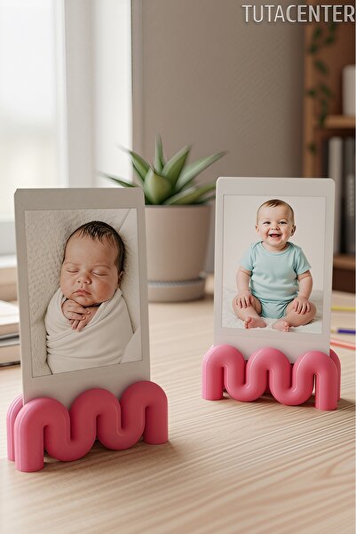 TUTACENTER Dalga Formlu Dekoratif Fotoğraf Tutucu, Kart Tutucu, Mini Fotoğraf...