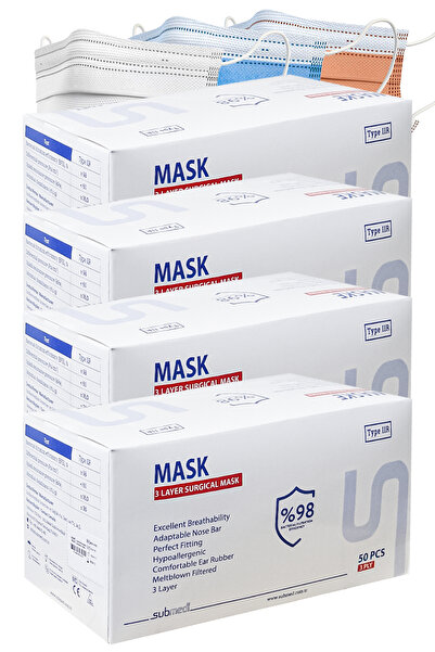 submed Medikal  Maske  Beyaz 200 Adet