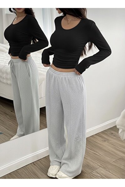 LACKH GRİ EŞOFMAN ALTI UNİSEX RAHAT GİYİM