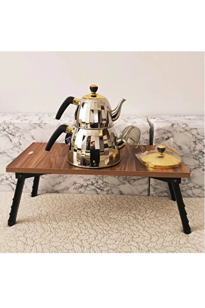 mucit home Vicalina Alman Markası Paslanmaz Çelik Çaydanlık Seti Gümüş