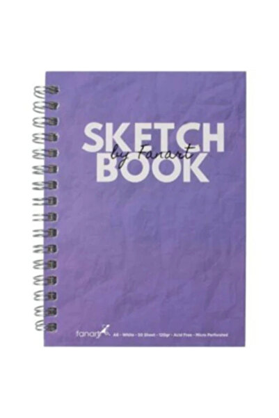 Fanart دفتر رسم أكاديمي 120 جرام حلزوني 50 YP A6 بنفسجي 8672