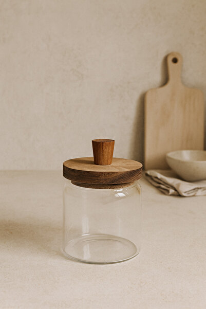 Bohemian Akasya Vakum Kapaklı Cam Kavanoz (450 ML)