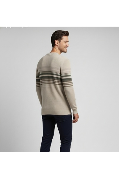 güncüoğlu Zero Collar Textured Men's Sports Knitwear Sweater