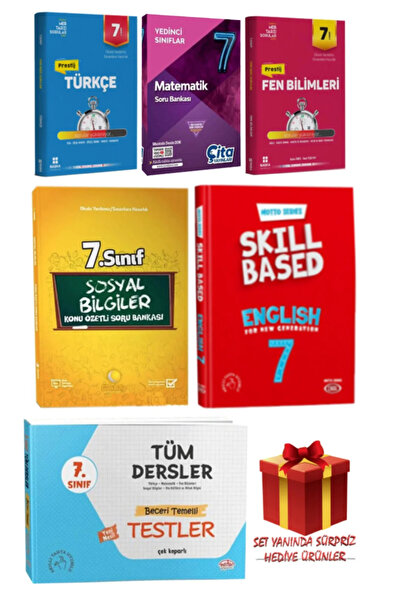 Başka Yayıncılık 7. Sınıf Seti: Türkçe+Matematik+Fen Bilimleri+Sosyal Bilimler+İngilizce Soru Bankası+Testler