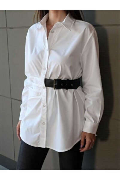 BEBE PLUS Belt Detail Shirt