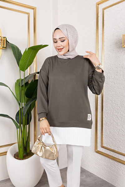 Moda MSK Women's Pleated Modal Fabric Tunic