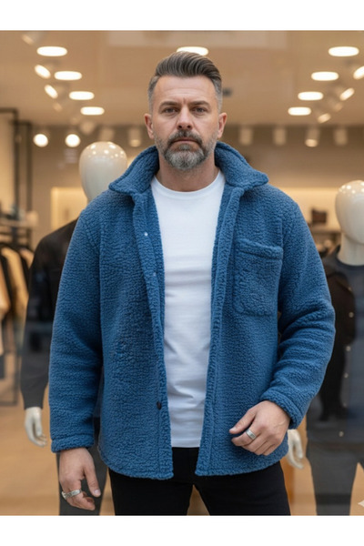 BERNEO Erkek Full Kürklü Pelüş Ceket