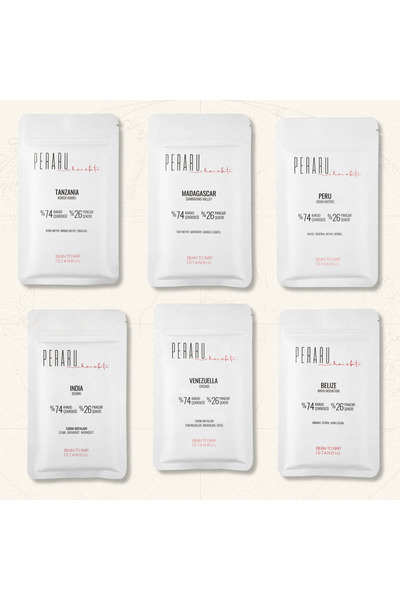 PERARU chocolate 6LI BEAN TO BAR Çikolata seti