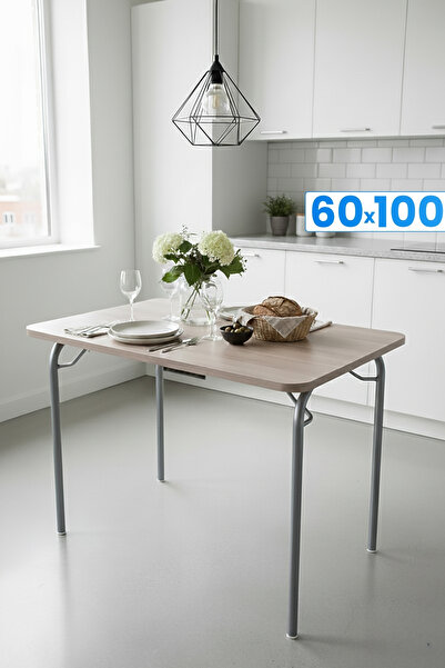 Depolife Katlanır Ayaklı Pratik Mutfak Balkon Ders Çalışma Masası Katlanan Po...