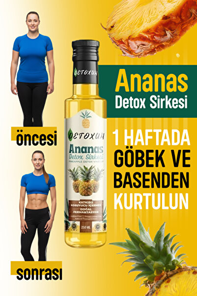 Detoxum Zayıflamak Ananas Doğal Fermantasyon Pineapple Vinegar Detox Sirkesi