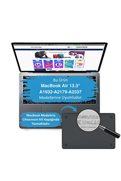 Mcstorey Macbook Air M1 Kılıf 13inç Kristal Parlak (13.3" M1 AİR) A2337 A2179 A1932 Ile Uyumlu (2018-2020)