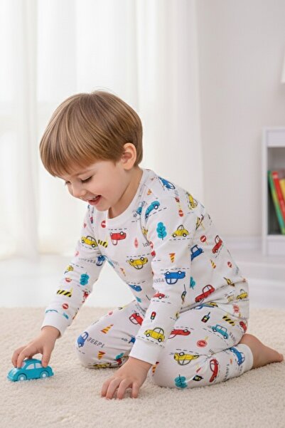 Car Patterned Boys' Pajamas Set