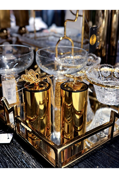 Mikasa Moor حامل ملعقة أسنان ذهبي بتفاصيل اليعسوب 10 سم P350.118454