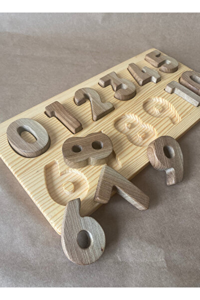 tiny wood Doğal Ahşap Eğitici Sayılar Seti | Montessori Matematik Oyuncak 0-9...