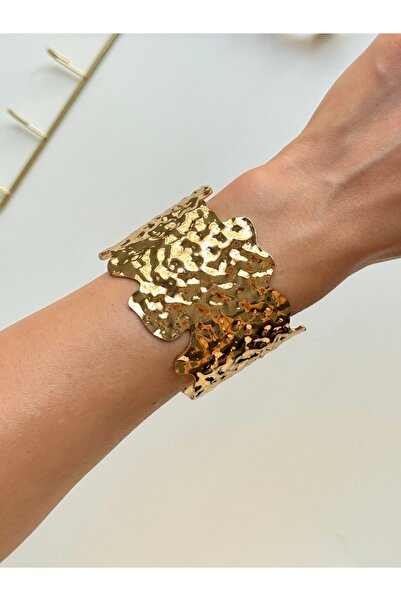 YOUES JEWELRY Βραχιόλι με χοντρές χειροπέδες ρυθμιζόμενο Unisex Χρυσό Νέο Μοντέλο