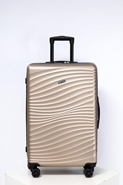 Space Luggage Set, ABS Material including Carry On Cabin Sizes, 14/20/24/28 Inches, Champagne