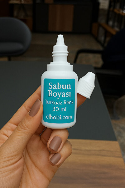 ElHobi 1 adet Sabun Boyası veya Renklendirici - Turkuaz - 30 ml