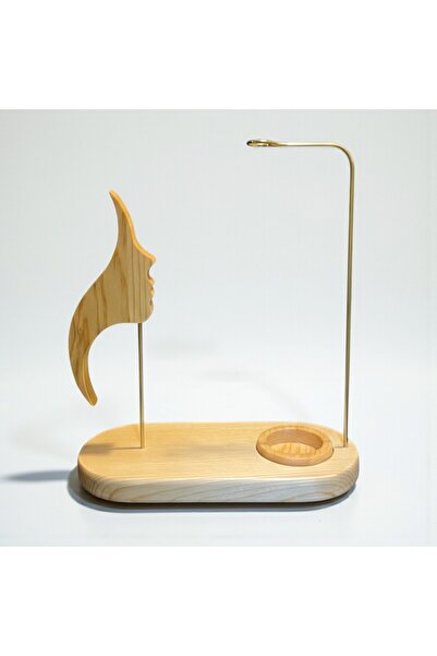 WOOD CARVING HUB Dekoratif Ahşap Kadın Silüeti Tütsülük, Yoga Meditasyon Seti...