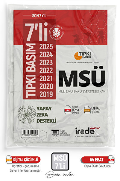 İrade Yayınları 2026 MSÜ Çıkmış Soru ÖSYM Tıpkı Basım 7'li Çözümlü Paket Dene...