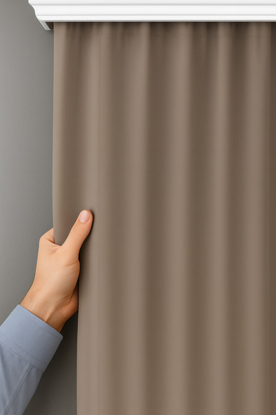 Emuz Perdele de fundal Blackout Vizon, rezistentă la lumină, fără pliuri, umbrelă de soare (UN SOLE) Fundal, perdea,