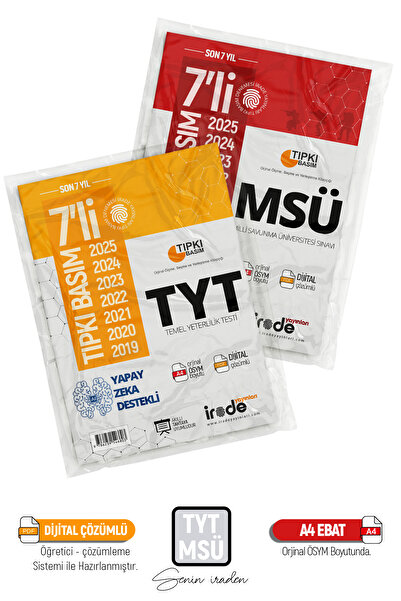 İrade Yayınları 2026 Tyt Msü Tıpkı Basım Son 7 Yıl Ösym Çıkmış Soru Dijital Ç...