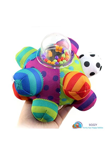 Sozzy Toys Çıngıraklı Renkli Topum