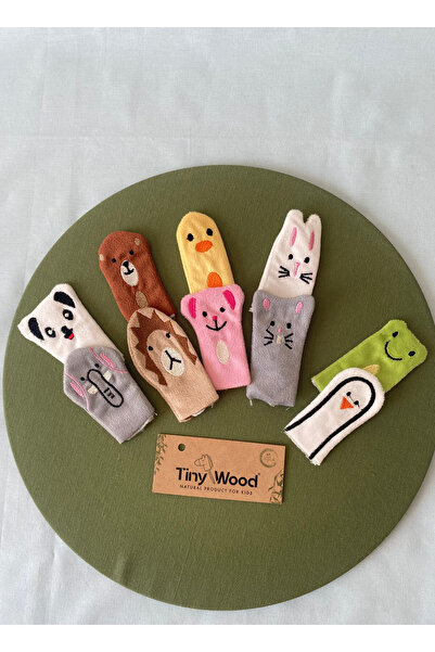 tiny wood Hayvanlar Alemi Parmak Kuklası – 10’lu Set, Eğitici Aile ve Çocuk O...