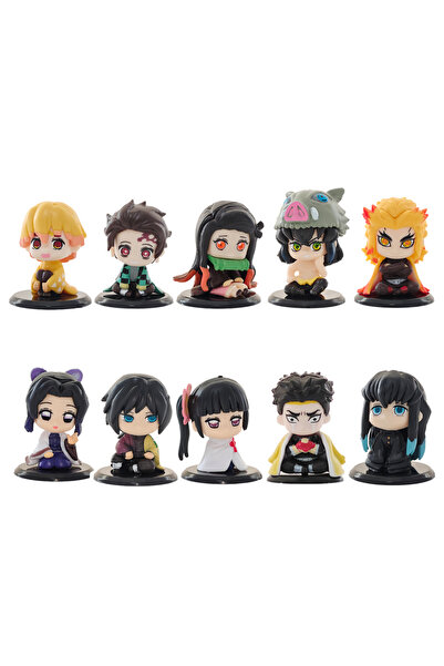 Choice 10 قطع بدون صندوق، 5 أنماط/مجموعة، دمية شبح جالس من قاتل الشياطين، تان...