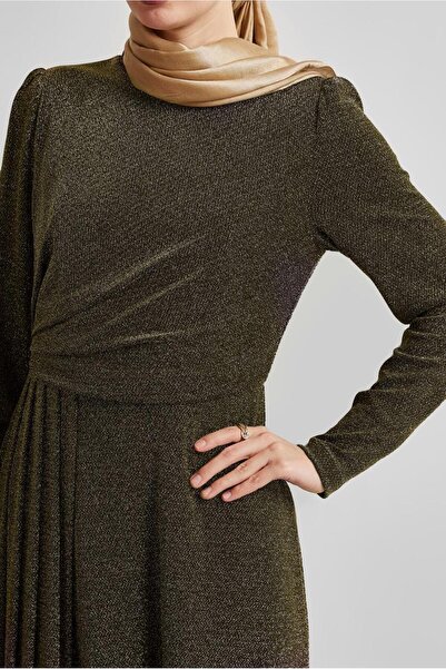 Alvina DRAPE DETAYLI SİMLİ ELBİSE 45677