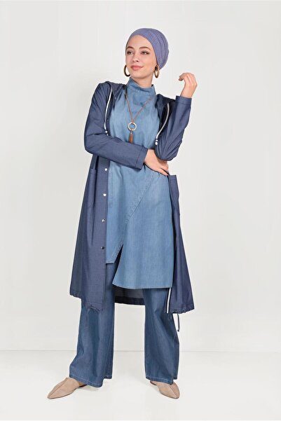Alvina Asymetric Cut Denim Tunic 40516