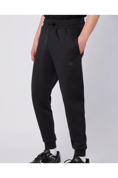 Kappa Logo Jaken Erkek Siyah Regular Fit Eşofman Altı