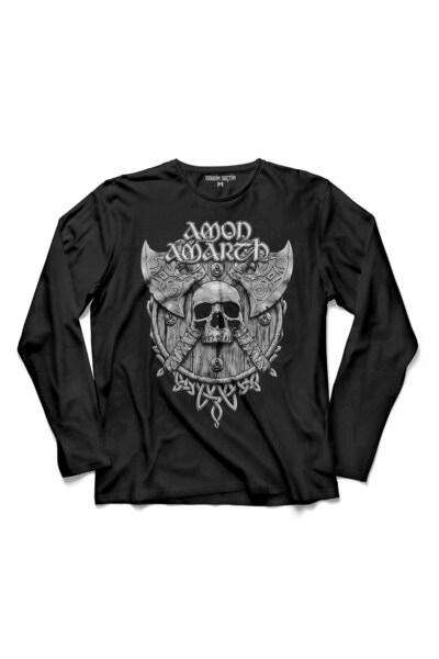 Kendim Seçtim Amon Amarth logo s lubanjom, dugi rukav T-shirt