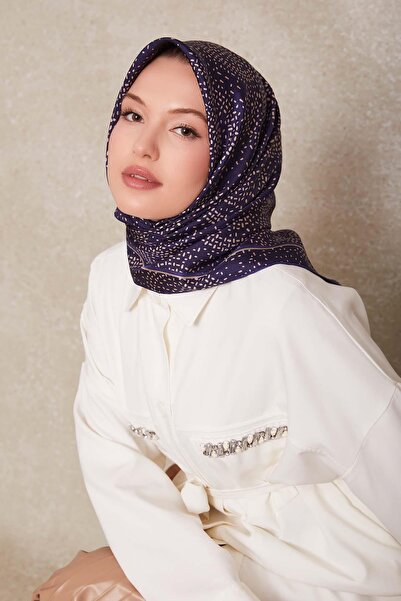 Levidor Сині кружечки на твіловій шовковій хустці