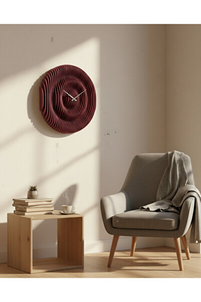 Tasarım Parametrik Ahşap Duvar Saati - Modern 3D Katmanlı El Yapımı Dekoratif...