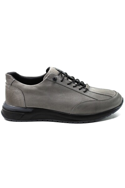 Yeşildaş Men's 100% Genuine Leather Orthopedic Sole Rubber Lace-Up Shoes