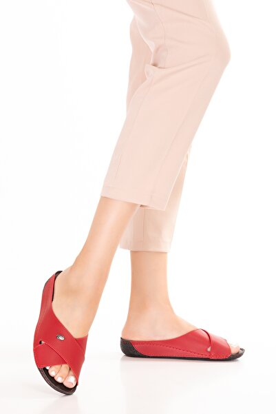 Gondol Kadın Anatomik Taban Terlik bio.1001 Kırmızı