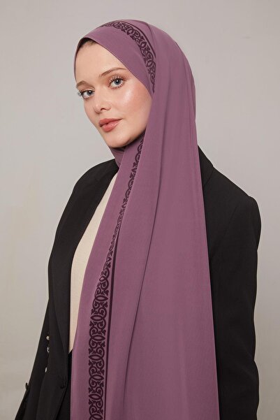 Levidor Mor Desenli Medine İpeği Şal