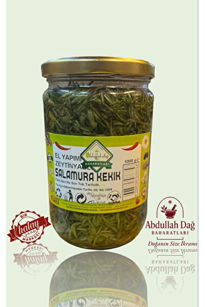 ABDULLAH DAĞ Hatay Yöresinden Doğal Baharat Yağlı Basma Salamura Kekik Zahter Turşusu Kavanoz 660 cc