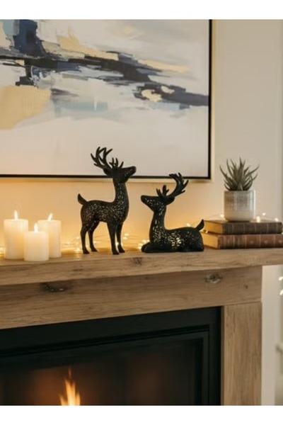 3D Brothers ديكور المنزل منحوتة فنية على شكل غزال رشيق لتزيين المنازل