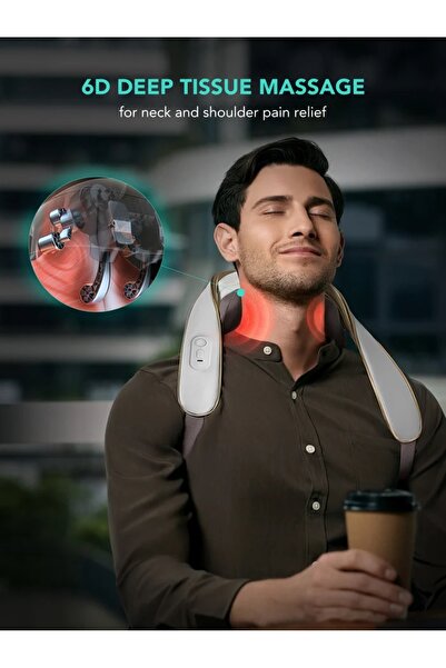 SKG H5 Mini Portable Neck and Shoulder Massager with TENS Pulse, Soothing Heat for Pain Relief