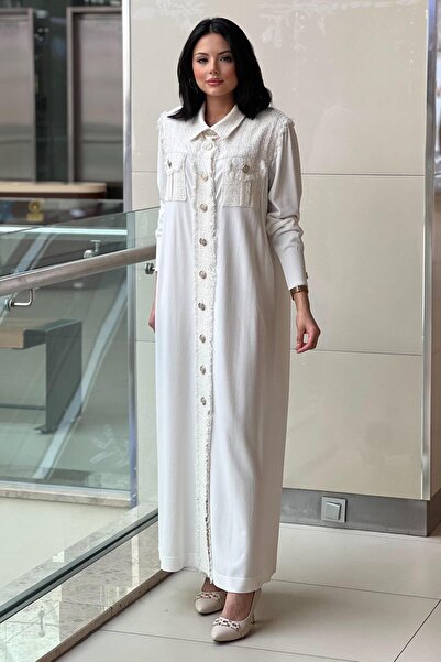 MISS DALIDA Missdalida Classic Cardigan with Tassel and Button Detail